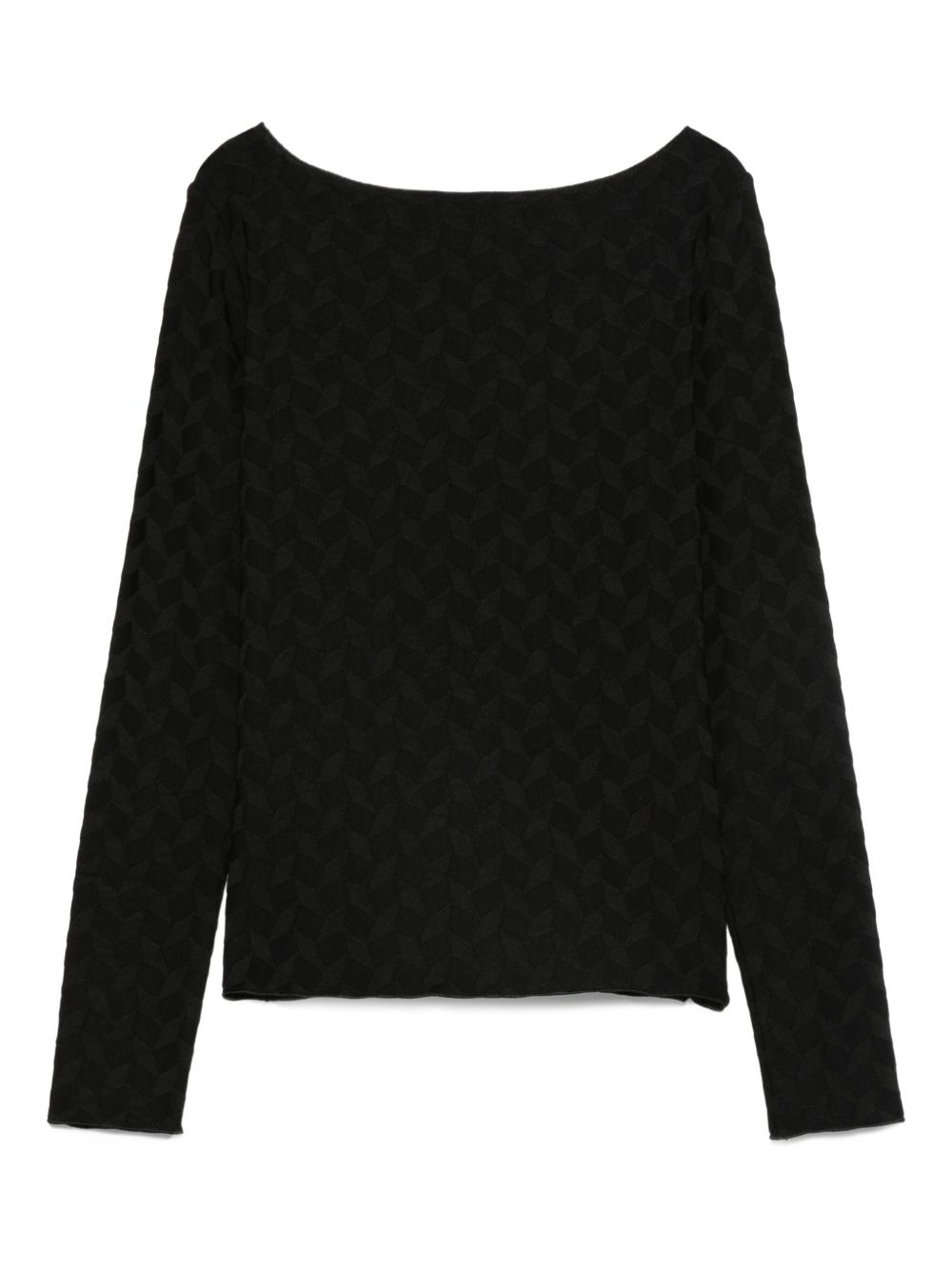 textured boat-neck sweater - 2
