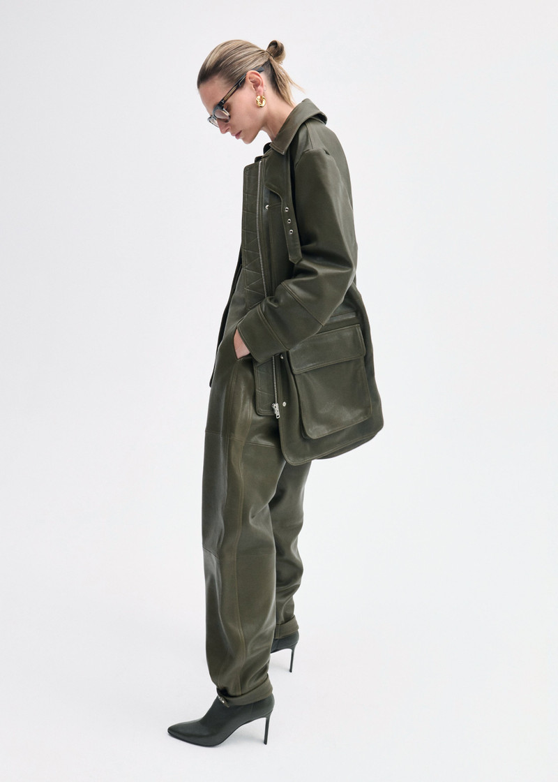 GUCCI Oversized Field Jacket in Leather outlook