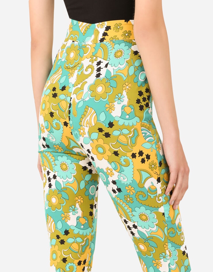 60s-print charmeuse leggings - 5