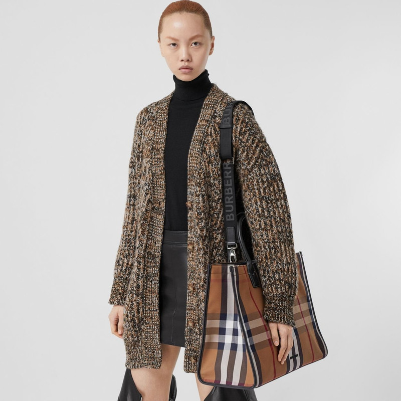 Check Cotton Canvas Tote 3