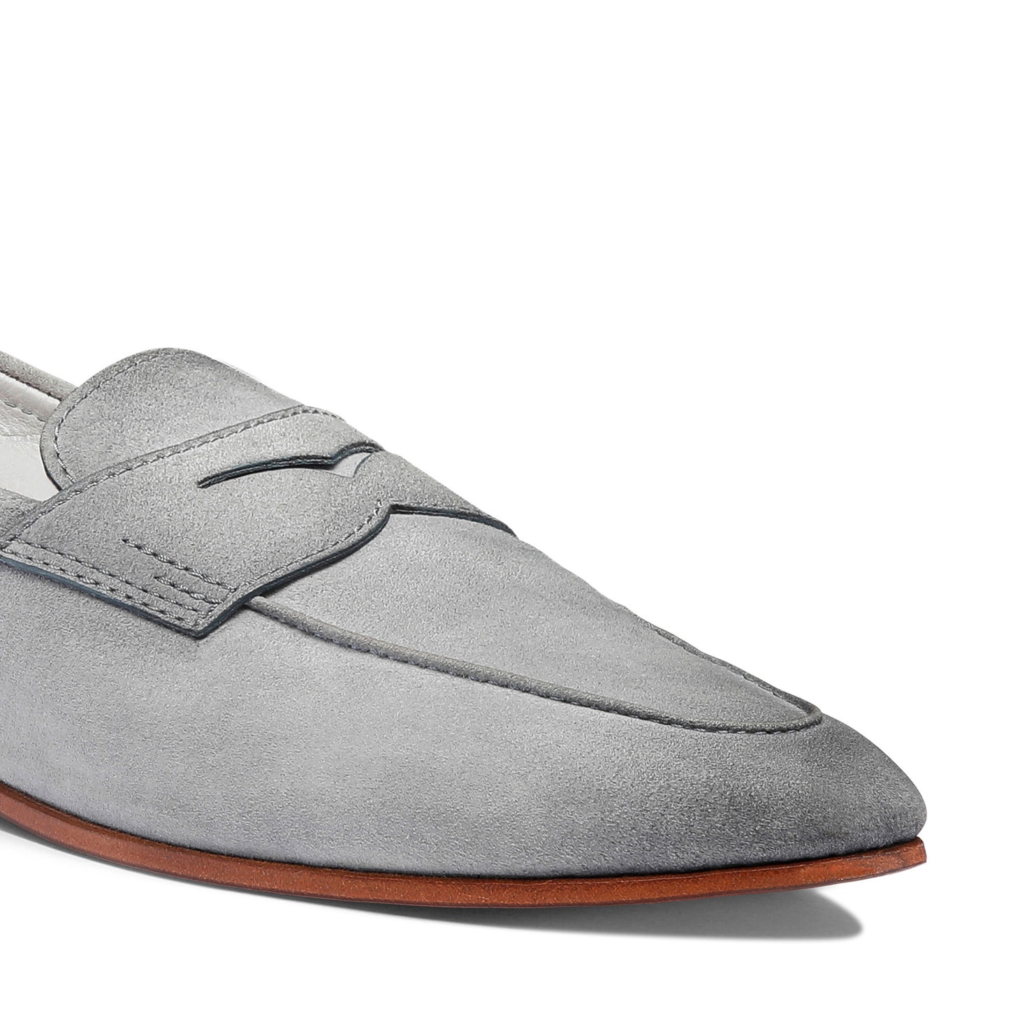 Men's light blue suede Carlo loafer - 6