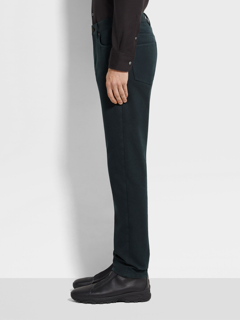 DARK GREEN DÉLAVÉ ROCCIA PANTS 4
