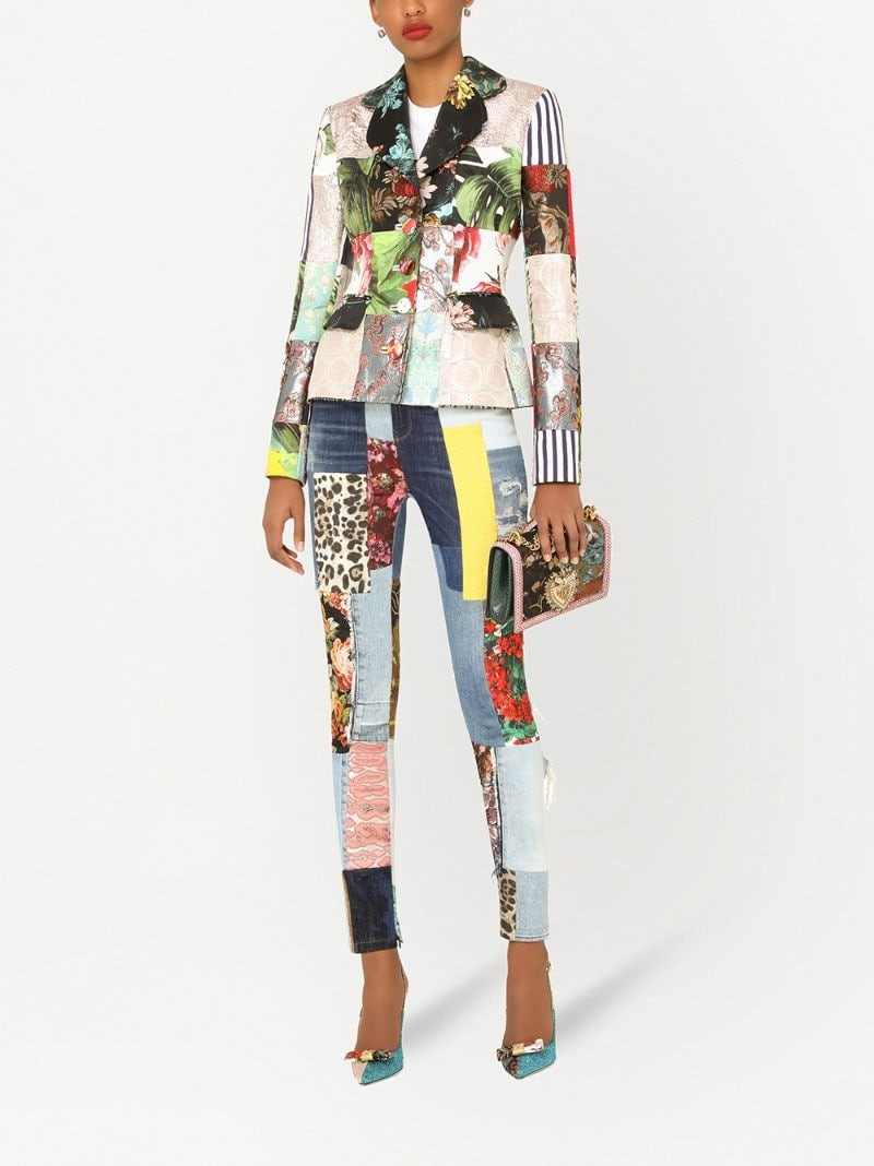 Dolce & Gabbana patchwork skinny jeans outlook