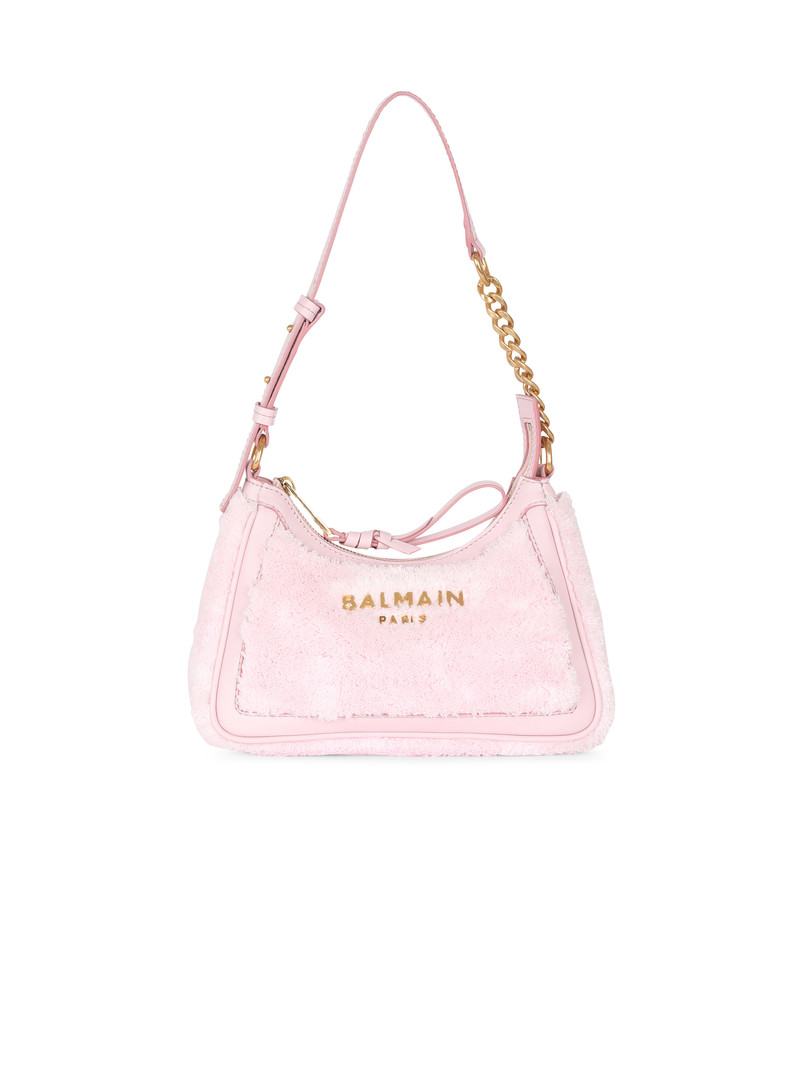 B-Army terry cloth bag with leather details 1