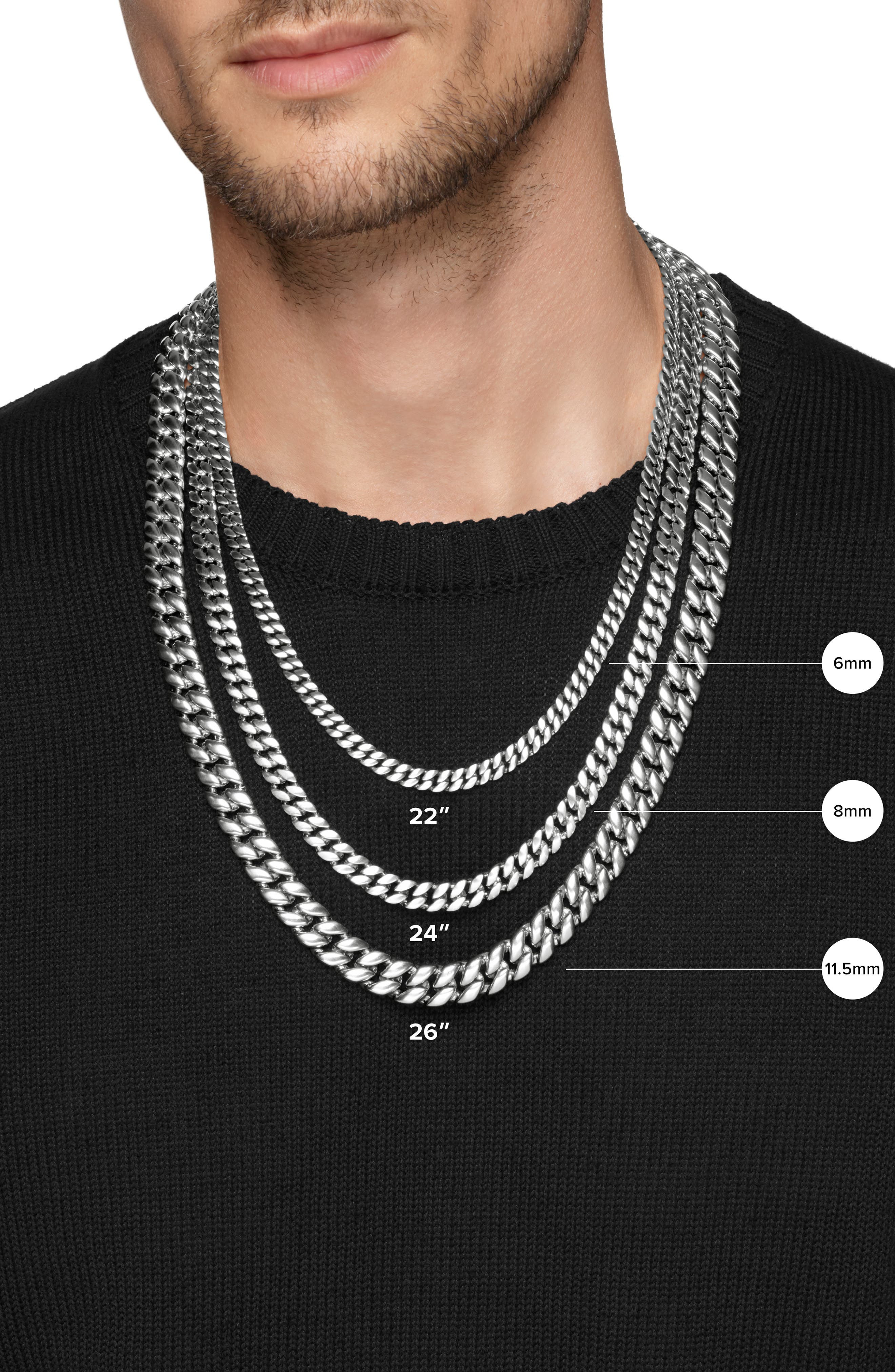 David Yurman Men's Curb Chain Necklace in Sterling Silver, 11.5mm at Nordstrom - 3