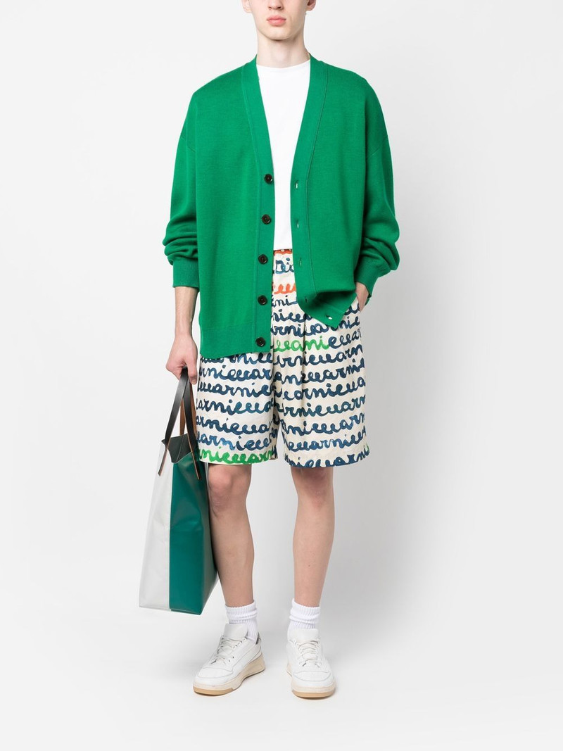 Marni logo-print Bermuda shorts outlook