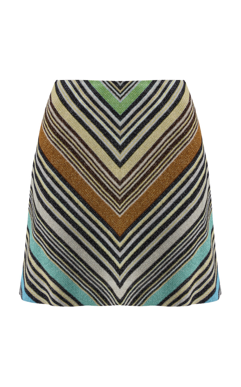 Chevron Raschel Mini Skirt stripe 1