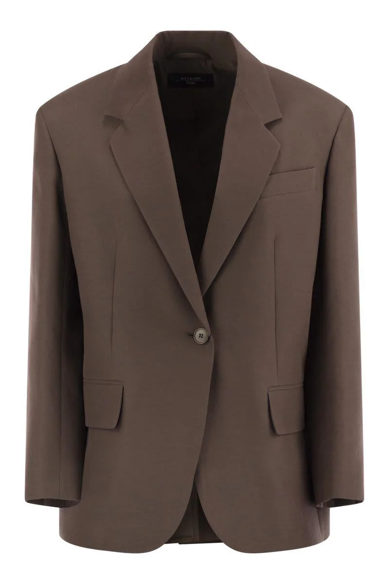 Weekend Max Mara Floc - Cotton Blend Over Blazer - 1