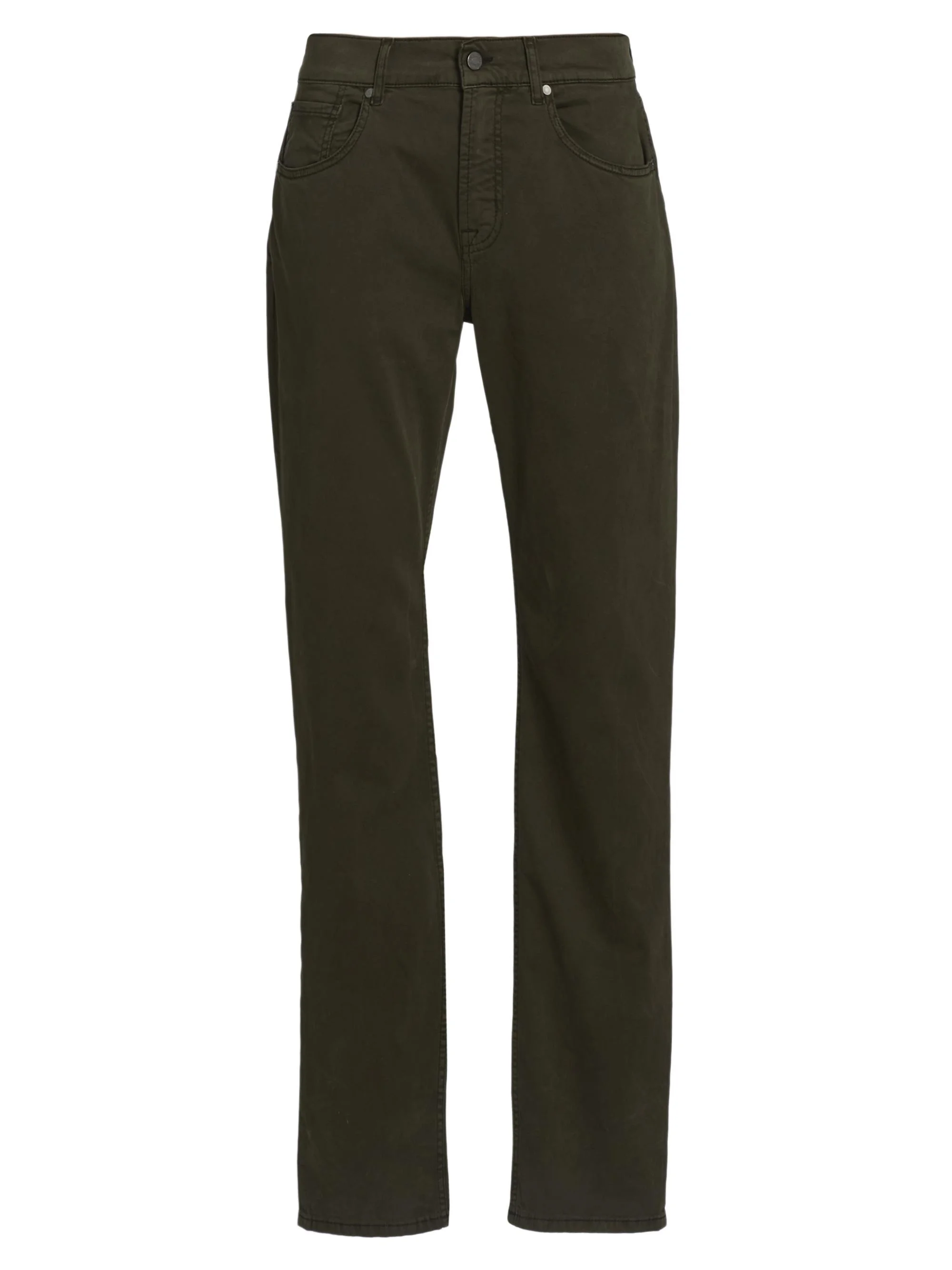 Men's The Straight Stretch-Cotton Mid-Rise Straight-Leg Jeans - Comfort Olive - 1