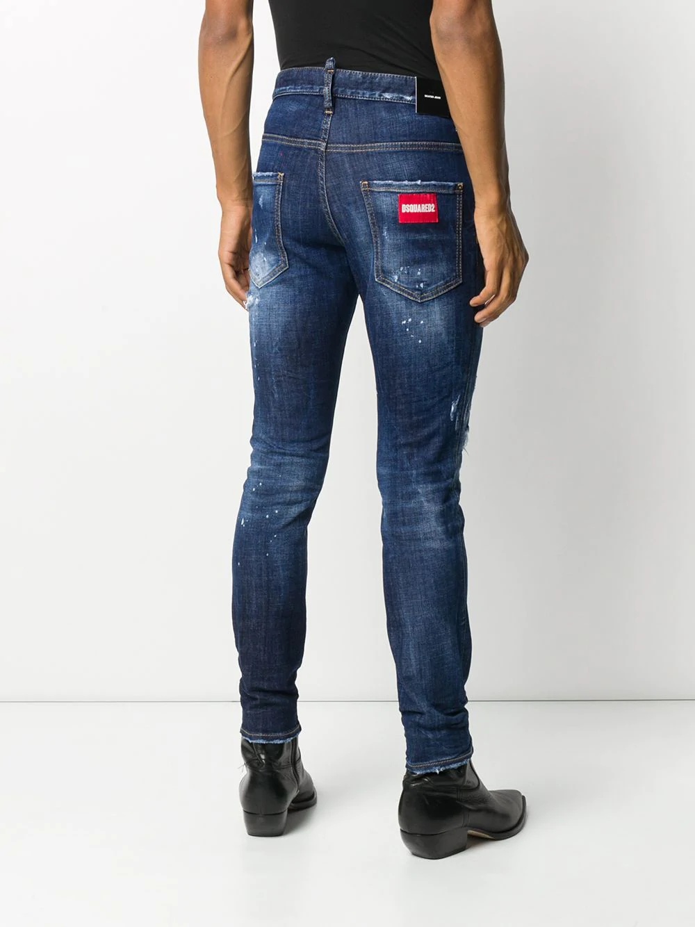 ripped slim-fit jeans - 4