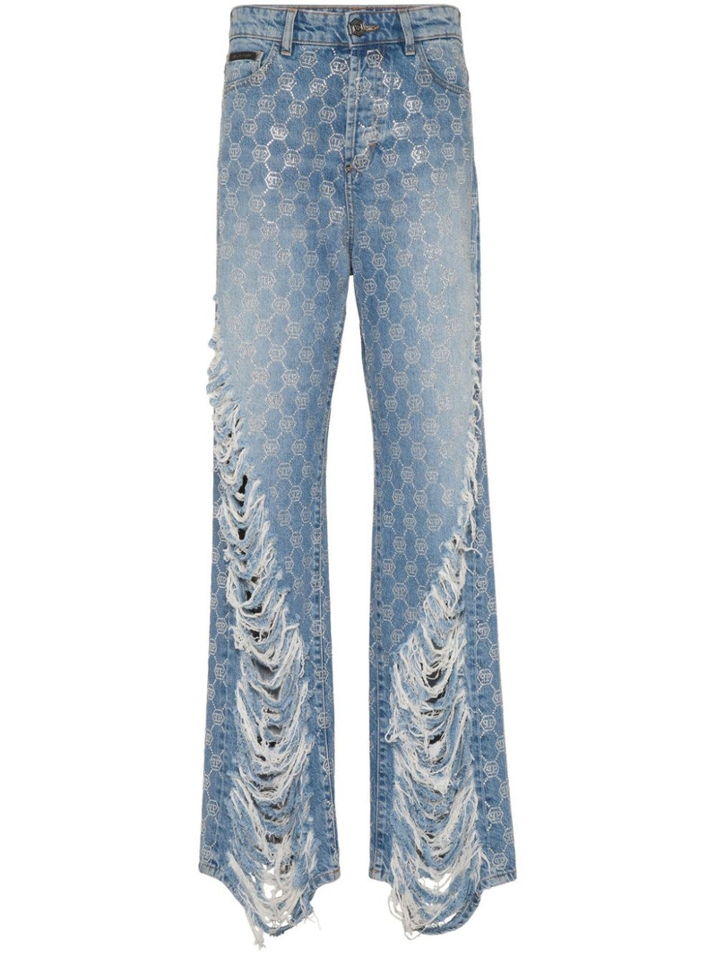 monogram strass jeans 1