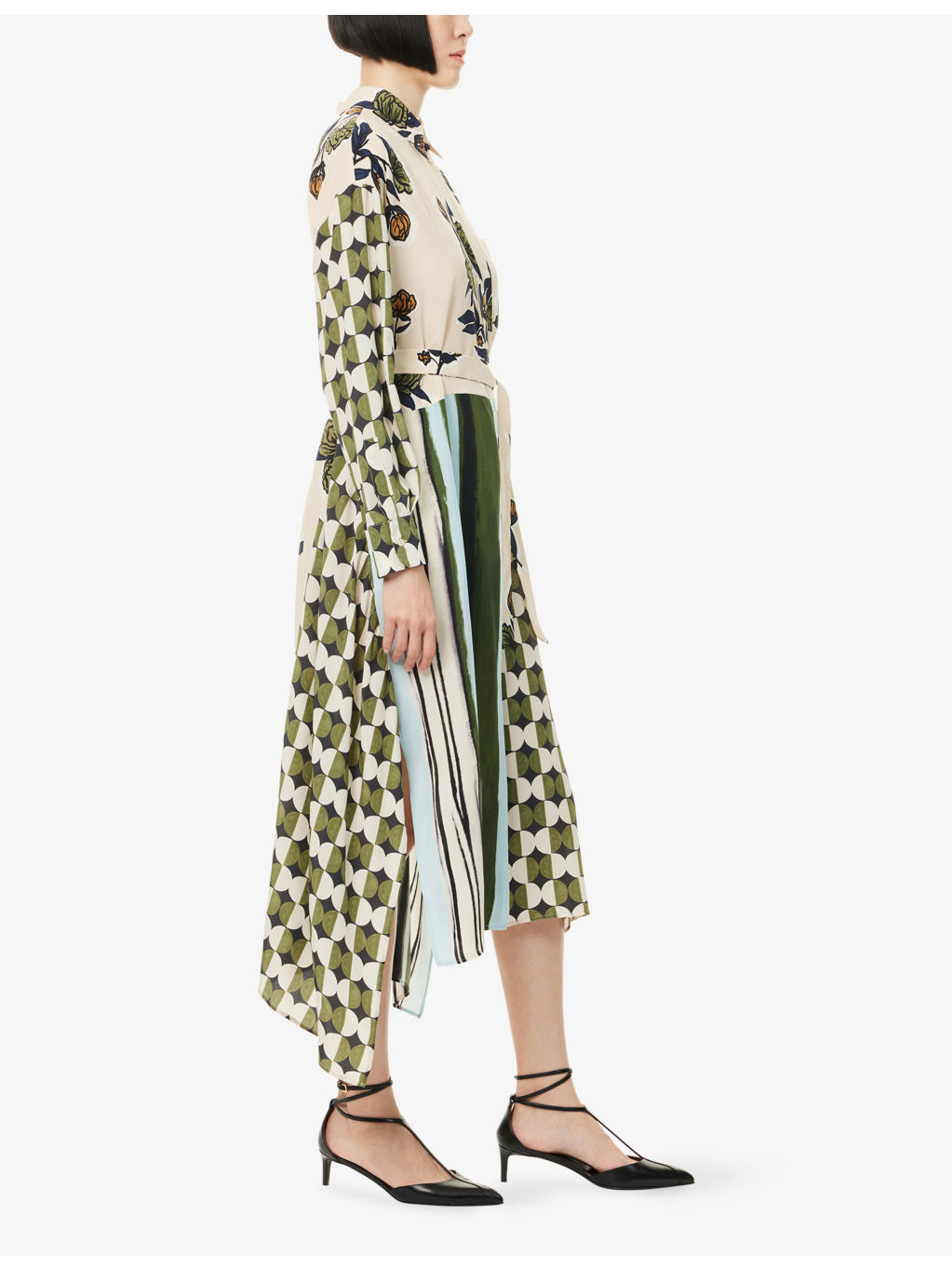 Passo Printed Silk Midi Dress - 3