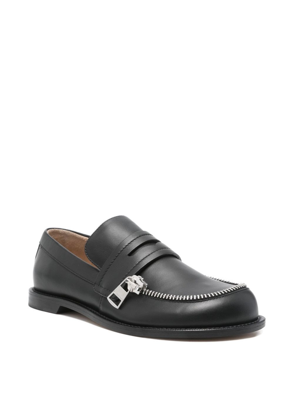 zip-detail penny loafers - 2