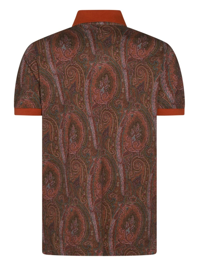 Etro paisley-print polo shirt outlook