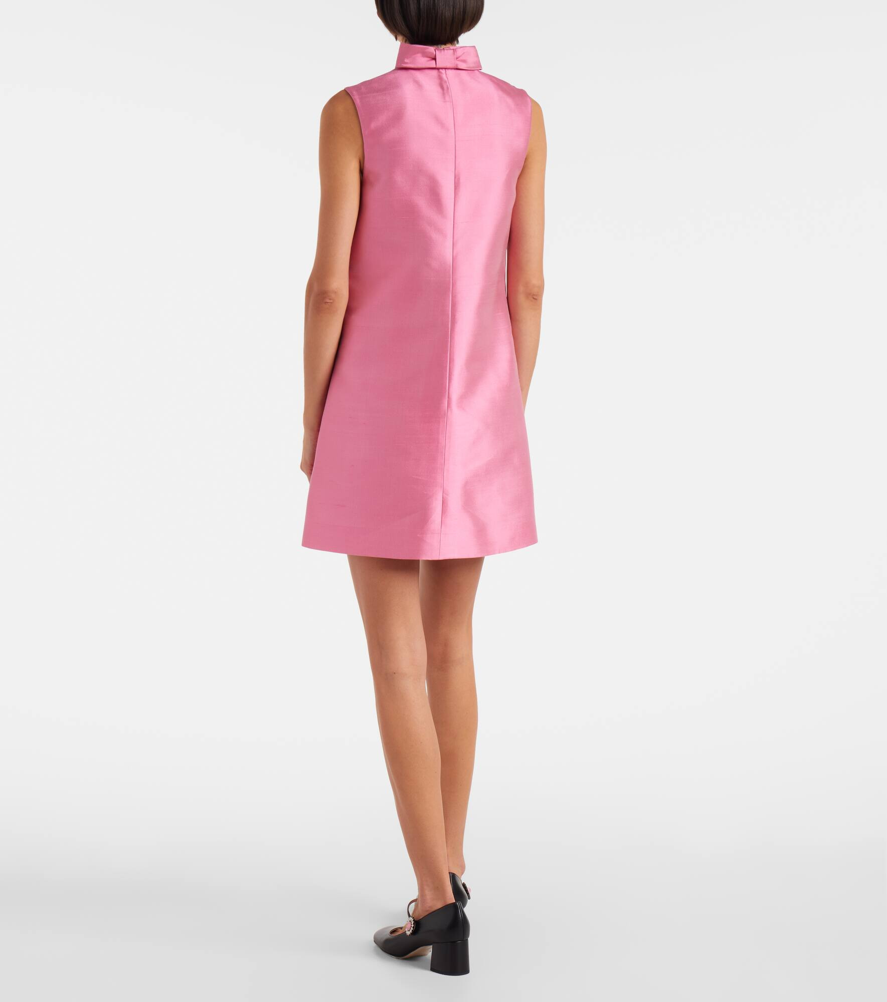 Silk shantung minidress - 3