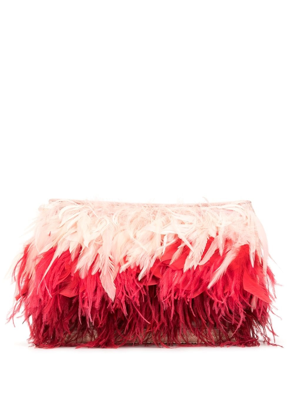 feather clutch bag - 1