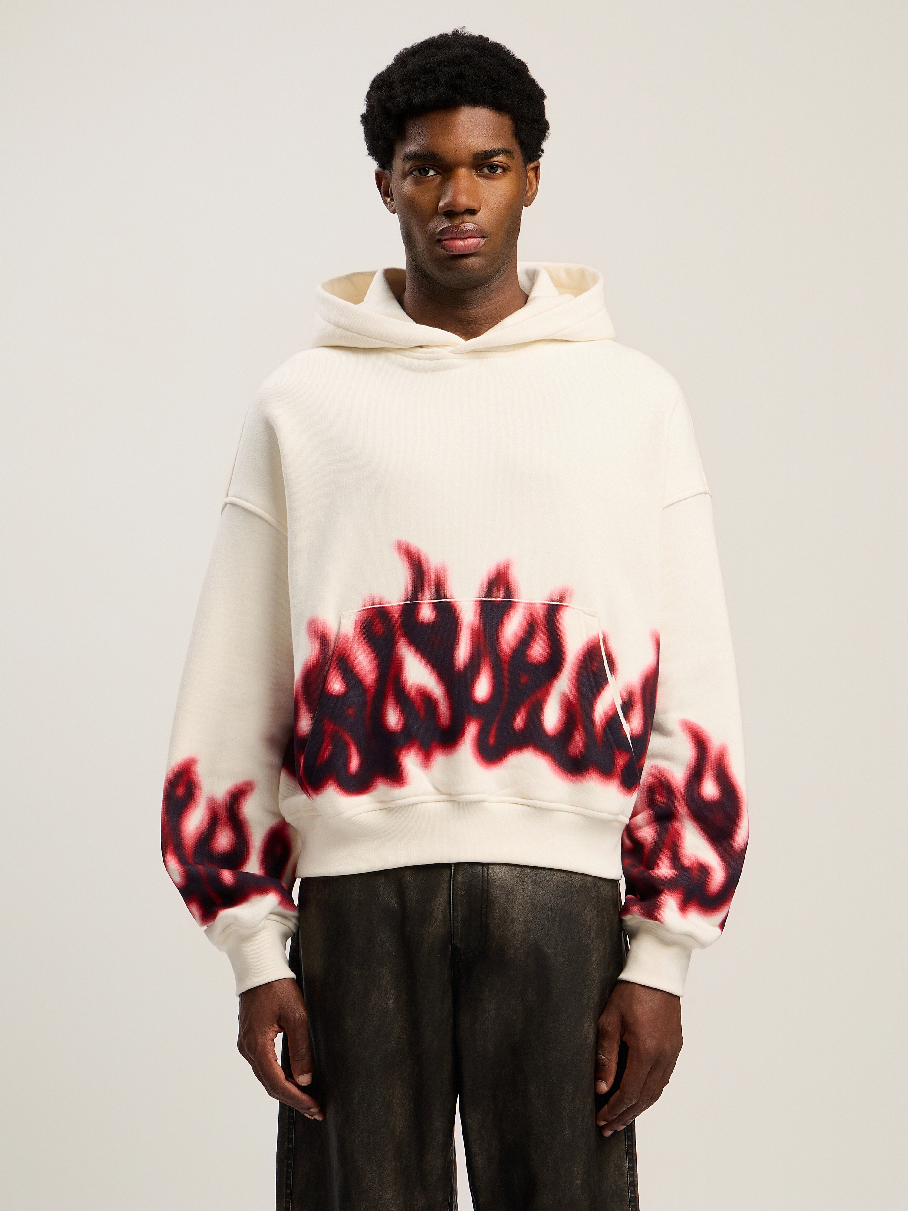 Flames Loose Hoodie - 3
