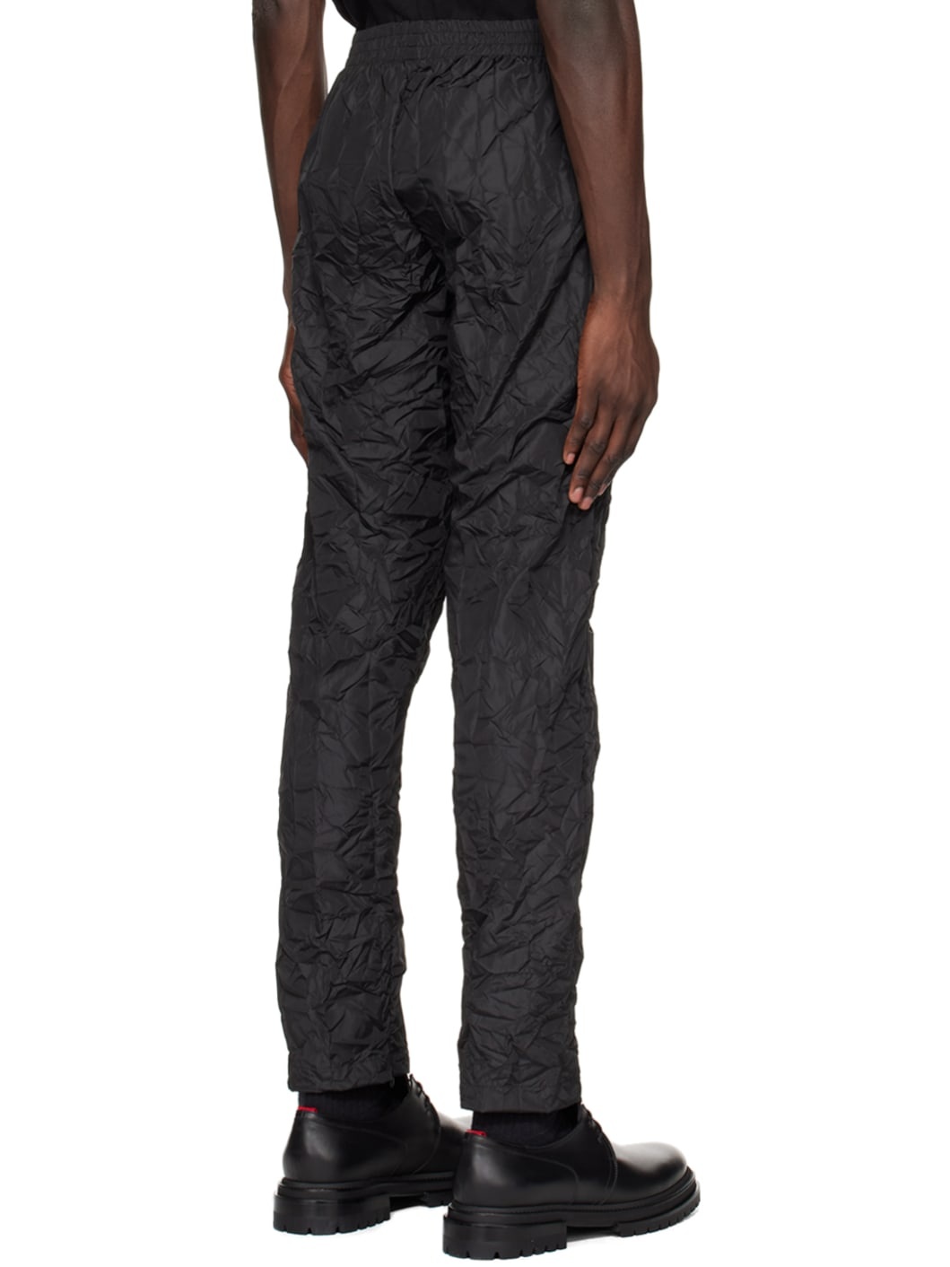 Black Crinkled Lounge Pants - 3