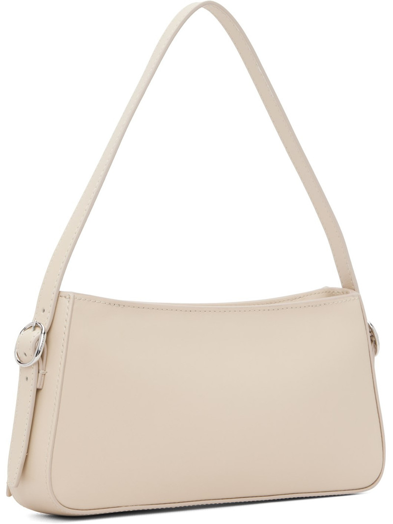 Beige Belt Baguette Bag 3
