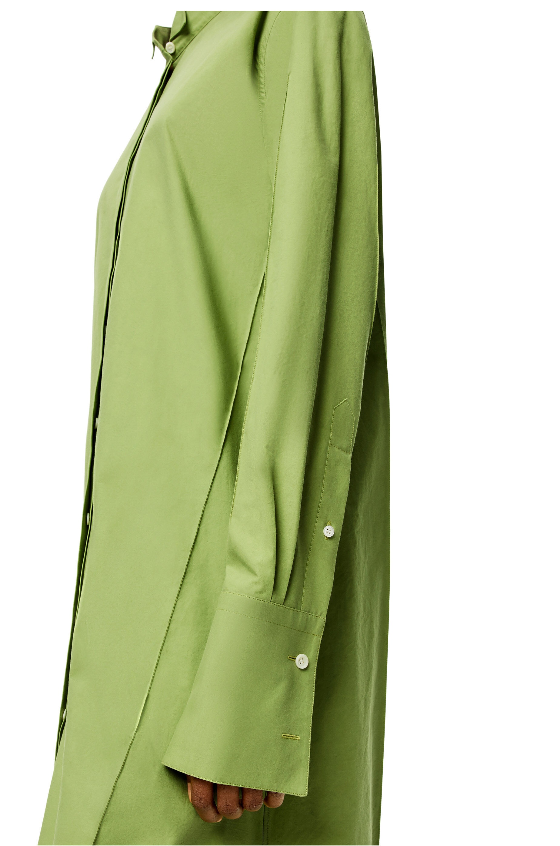 Pleated shirt dress in cotton - 4