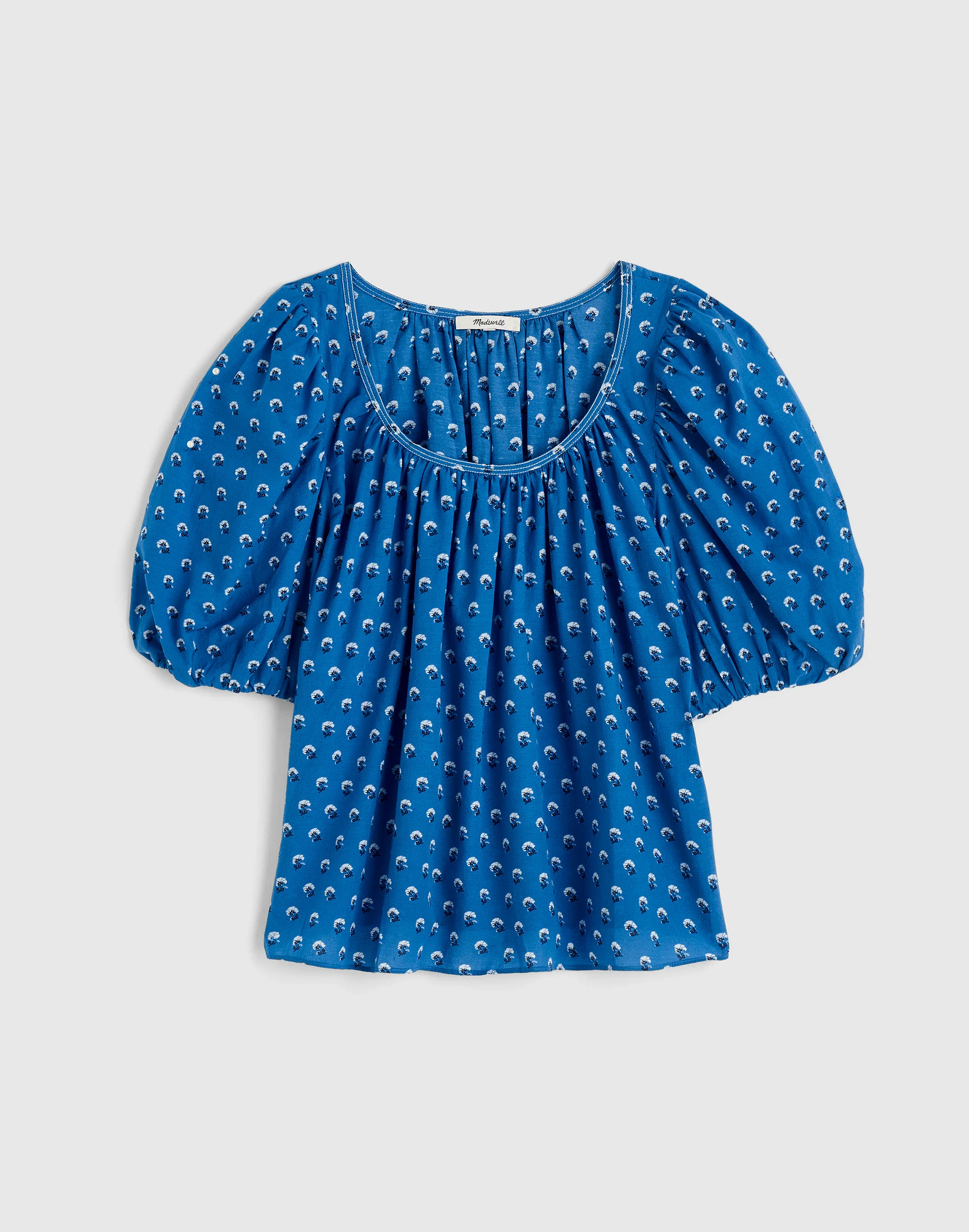 Shirred Scoopneck Top - 1