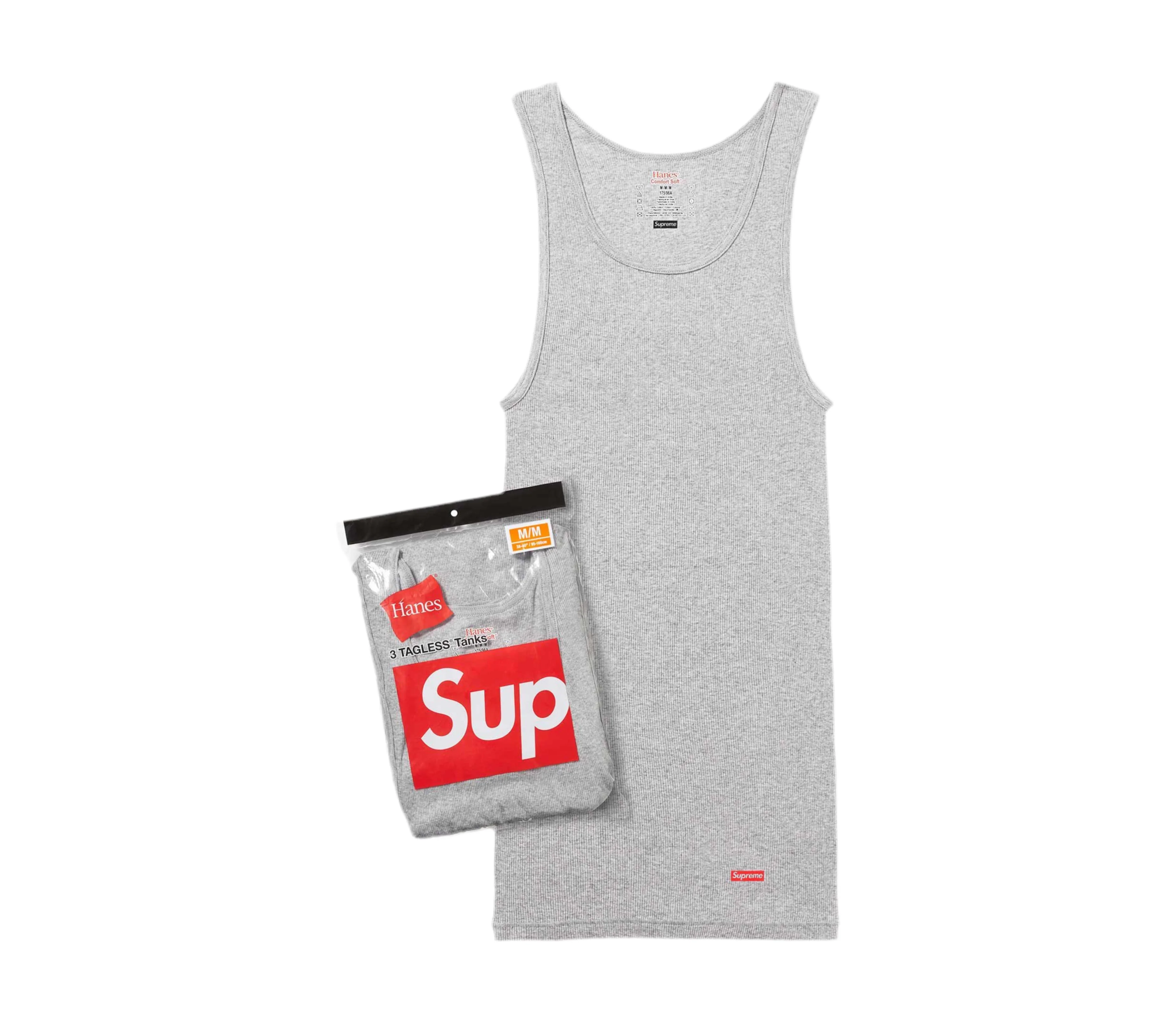 Supreme Tagless Tanks (Grey) - 1