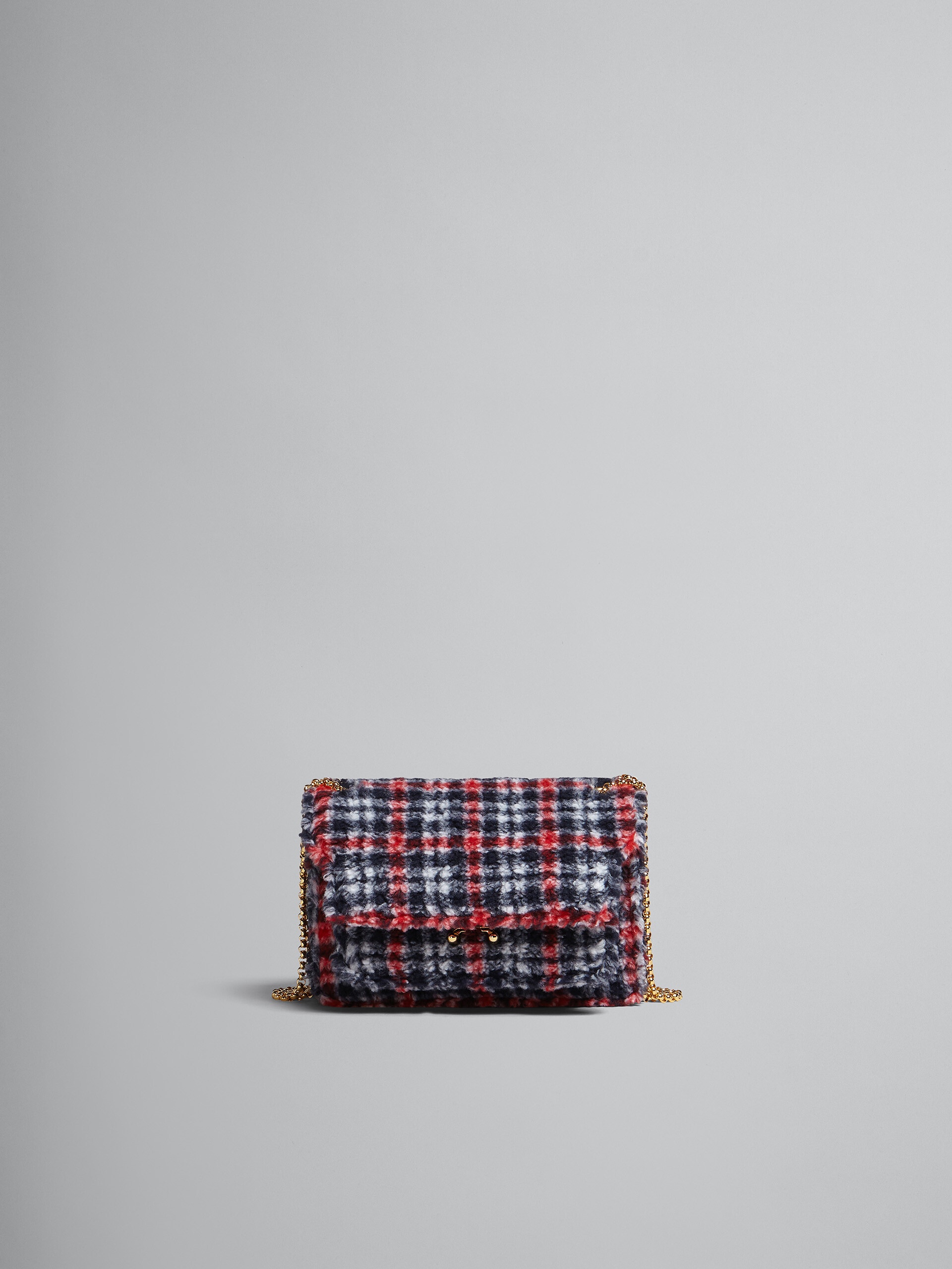TRUNK SOFT MEDIUM BAG IN CHECK FABRIC - 1