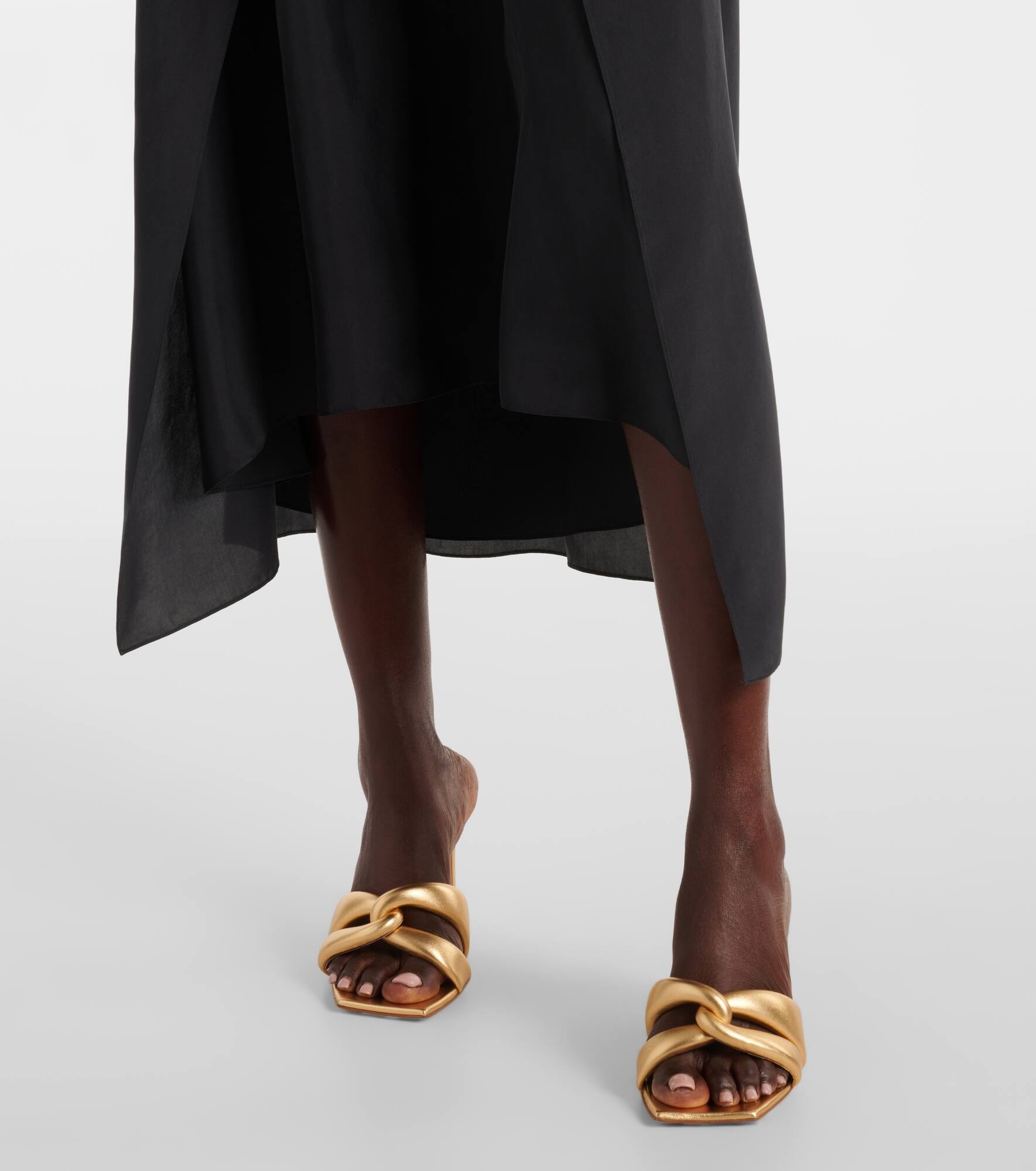 Amour 85 metallic leather mules - 4