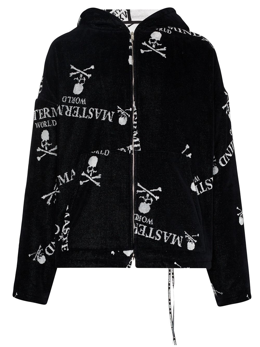 skull logo-print hooded jacket - 1