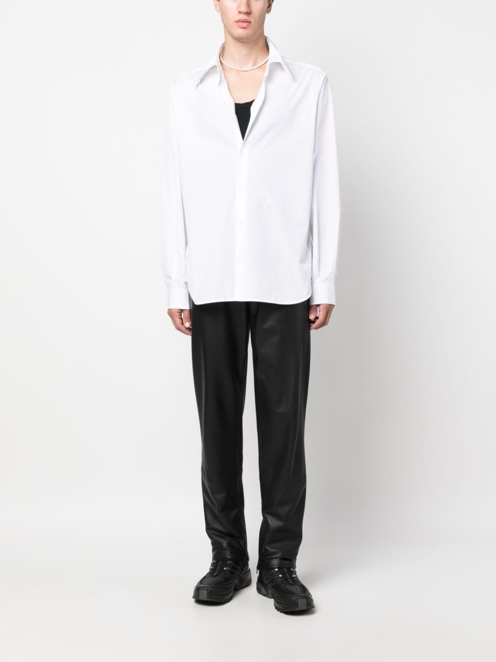 Pleace poplin long-sleeved shirt - 2