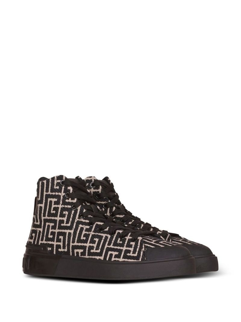 Monogram hi-top sneakers - 2