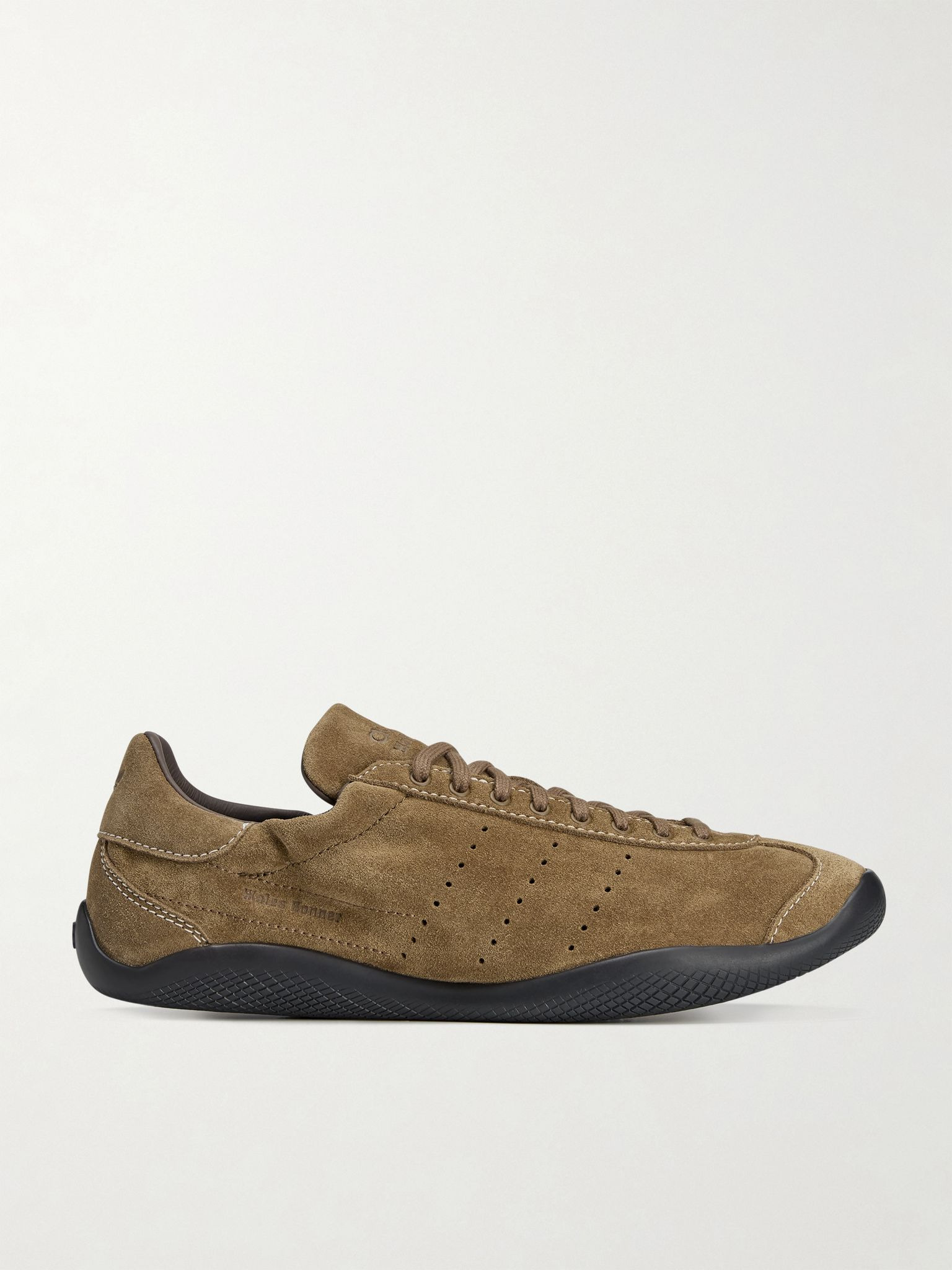 + Wales Bonner Lo Pro perforated suede sneakers Camel - 1