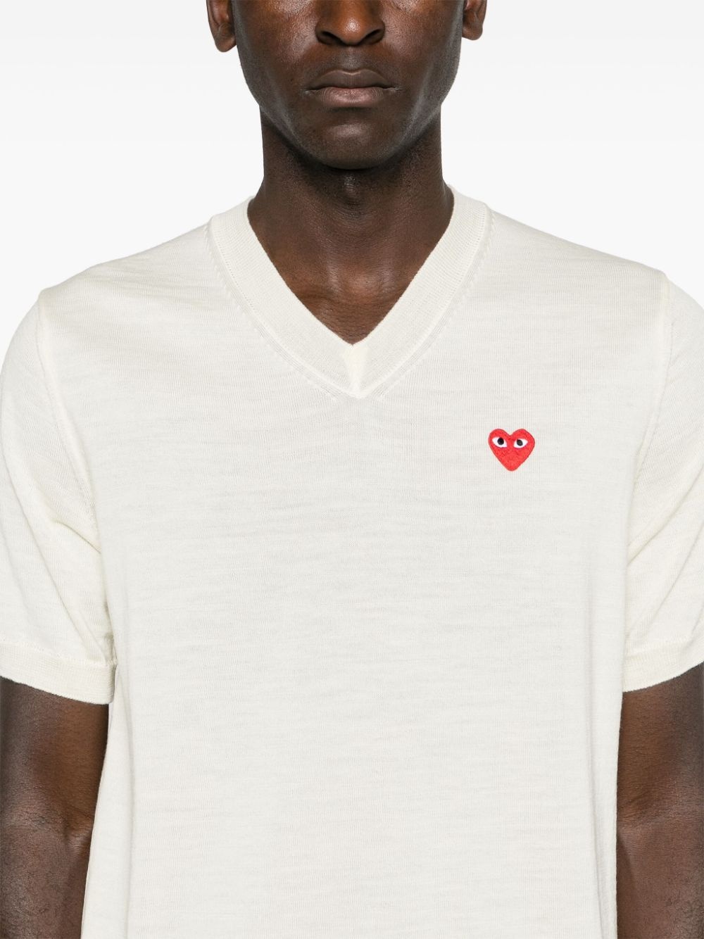 heart-patch wool jumper - 6