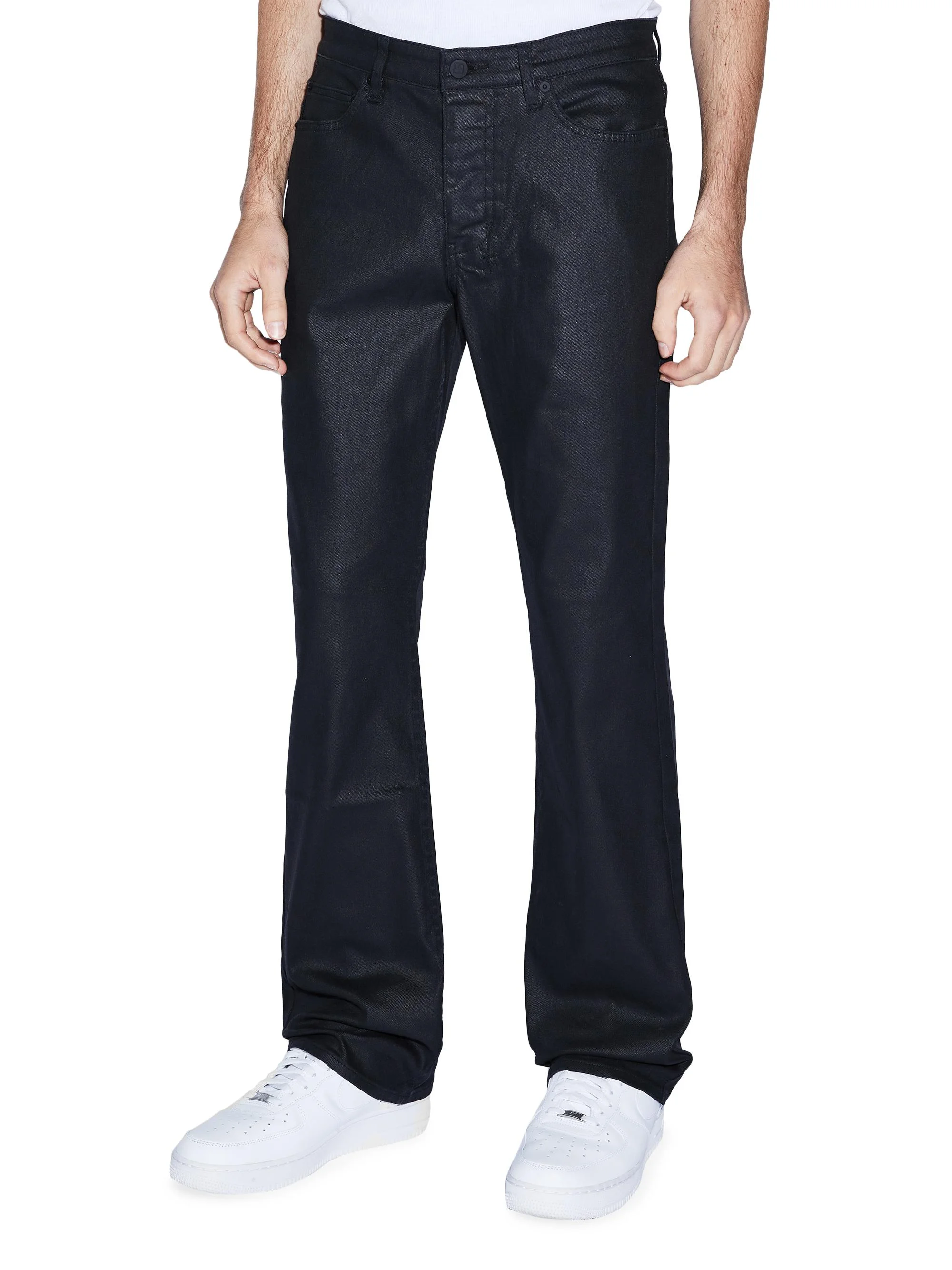 Men's Bronko Flared Stretch Jeans - Black Wax - 1