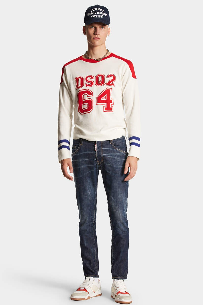 DARK CLEAN WASH SKATER JEANS 3