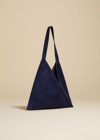 KHAITE The Small Sara Tote in Midnight Suede outlook