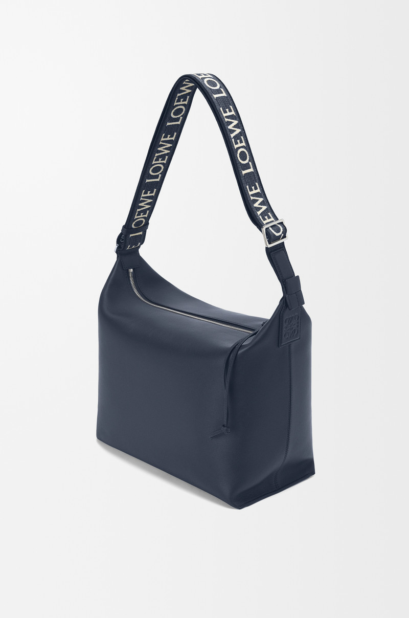 Loewe Cubi Crossbody bag in supple smooth calfskin and jacquard outlook