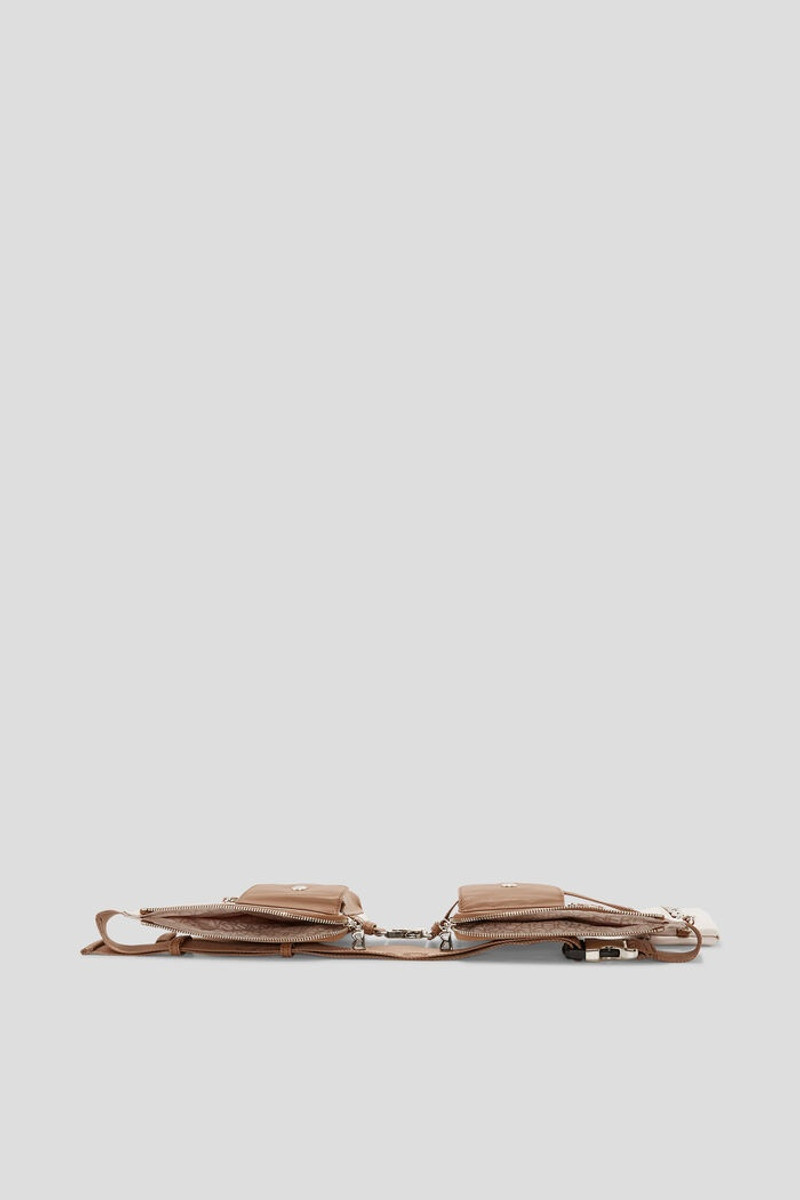 Hipback Multipocket belt bag in Camel/Sand 3