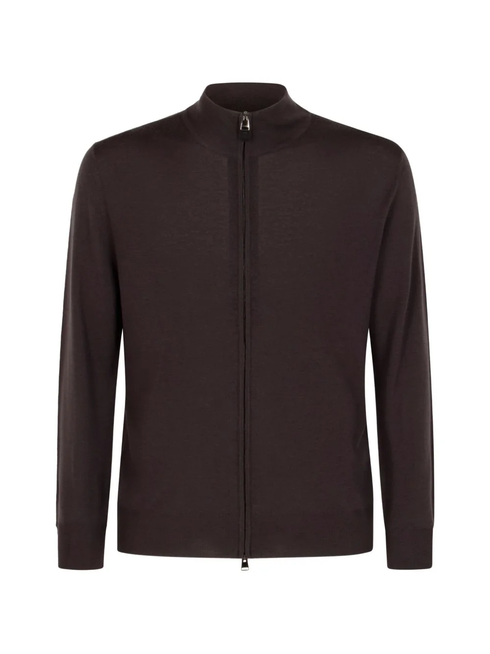 zip-up knitted cardigan - 1