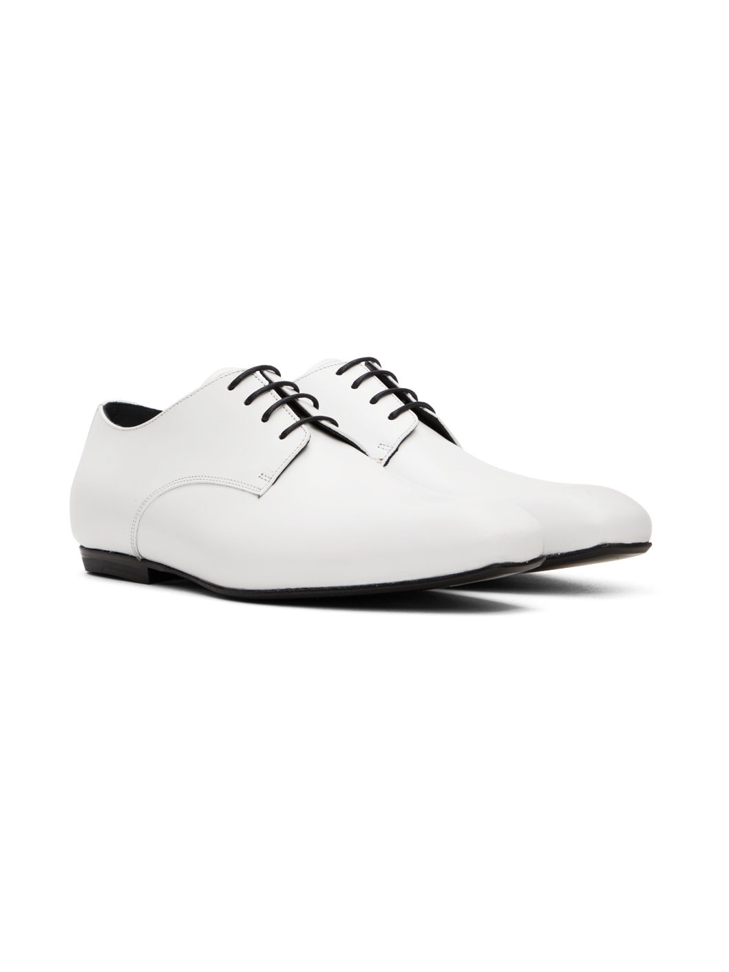 White Lace-Up Derbys - 4