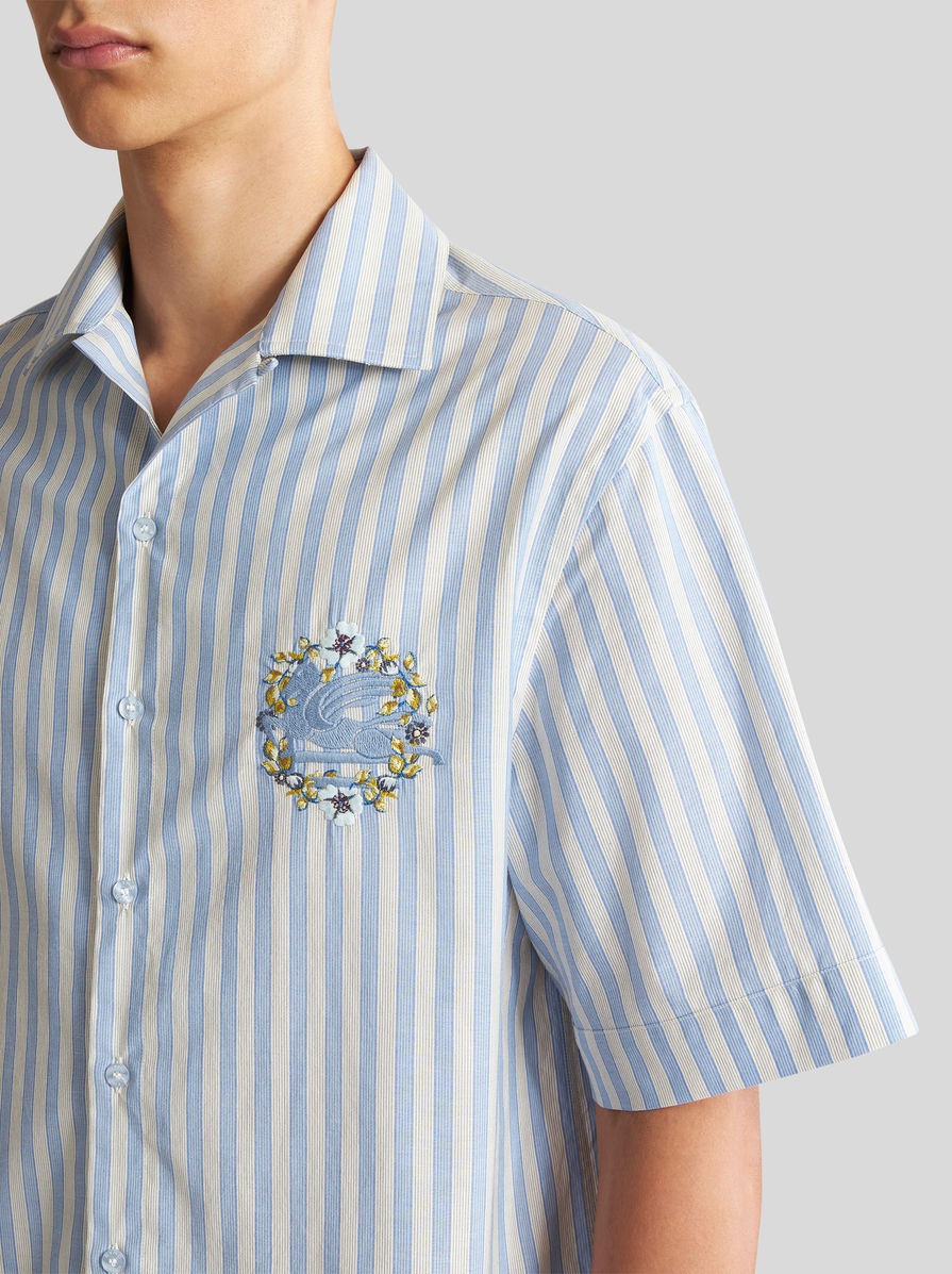 STRIPED BOWLING SHIRT WITH PEGASO - 3