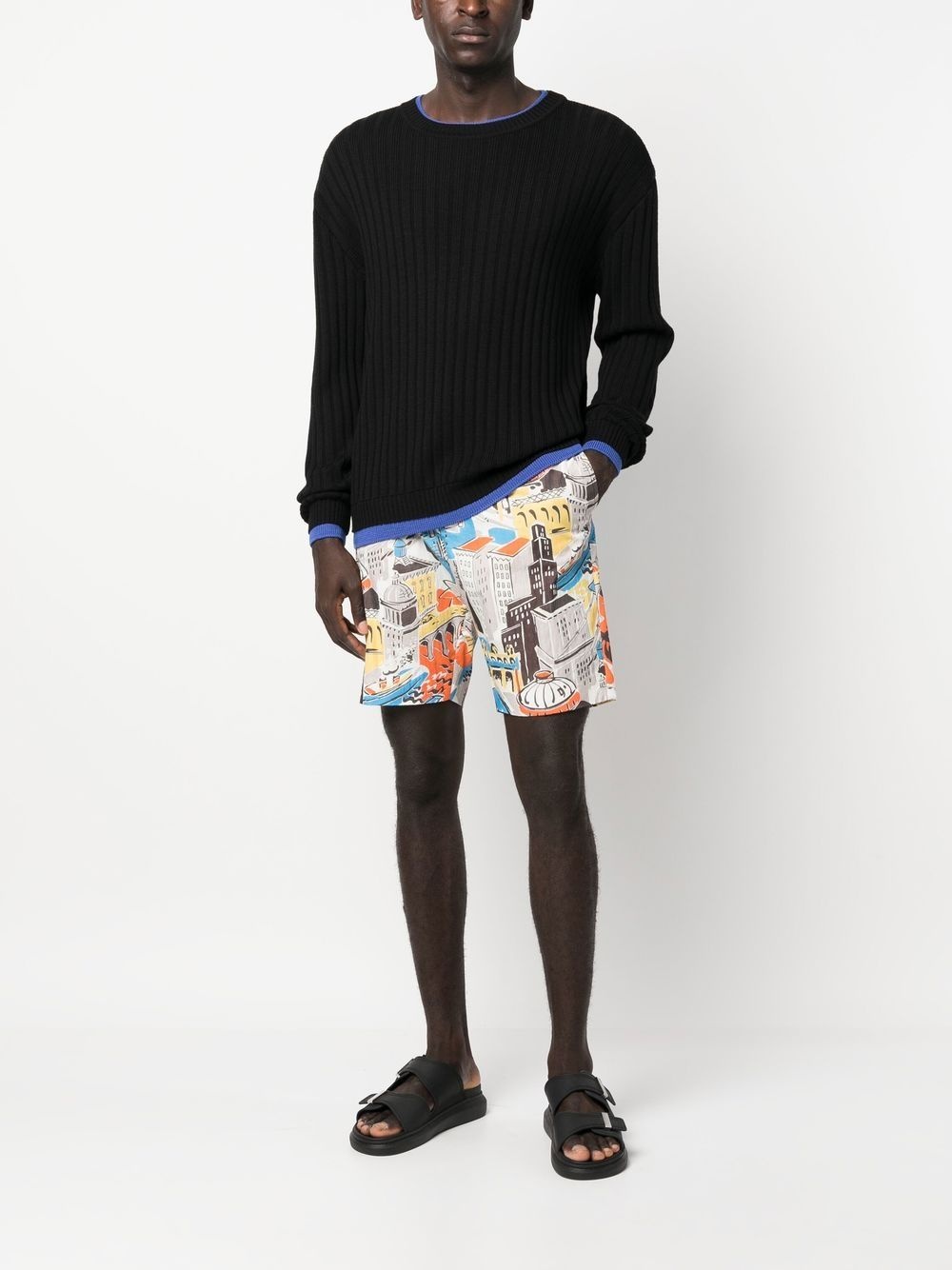 graphic-print bermuda shorts - 2