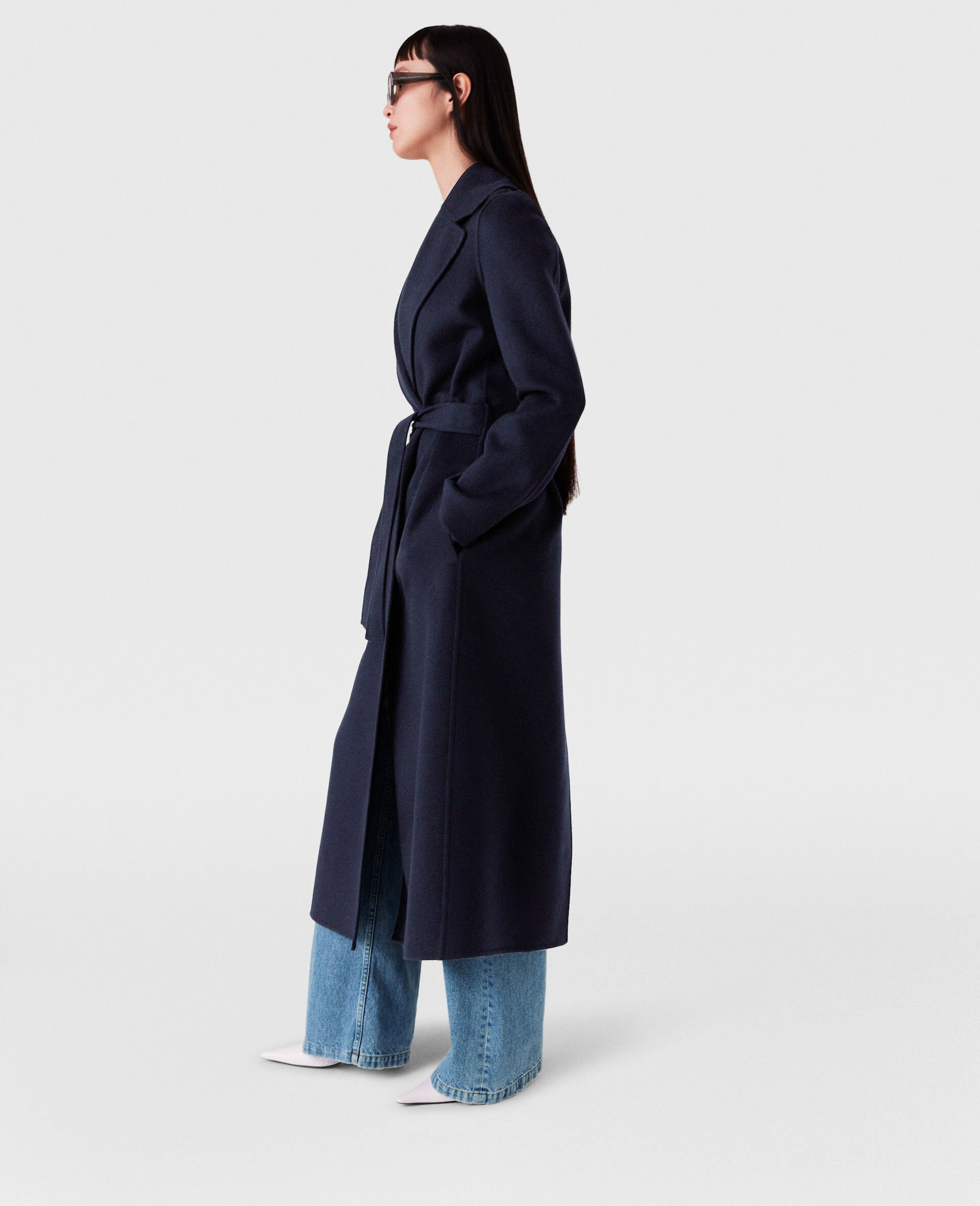 Double-Faced Belted Trench Coat - 3