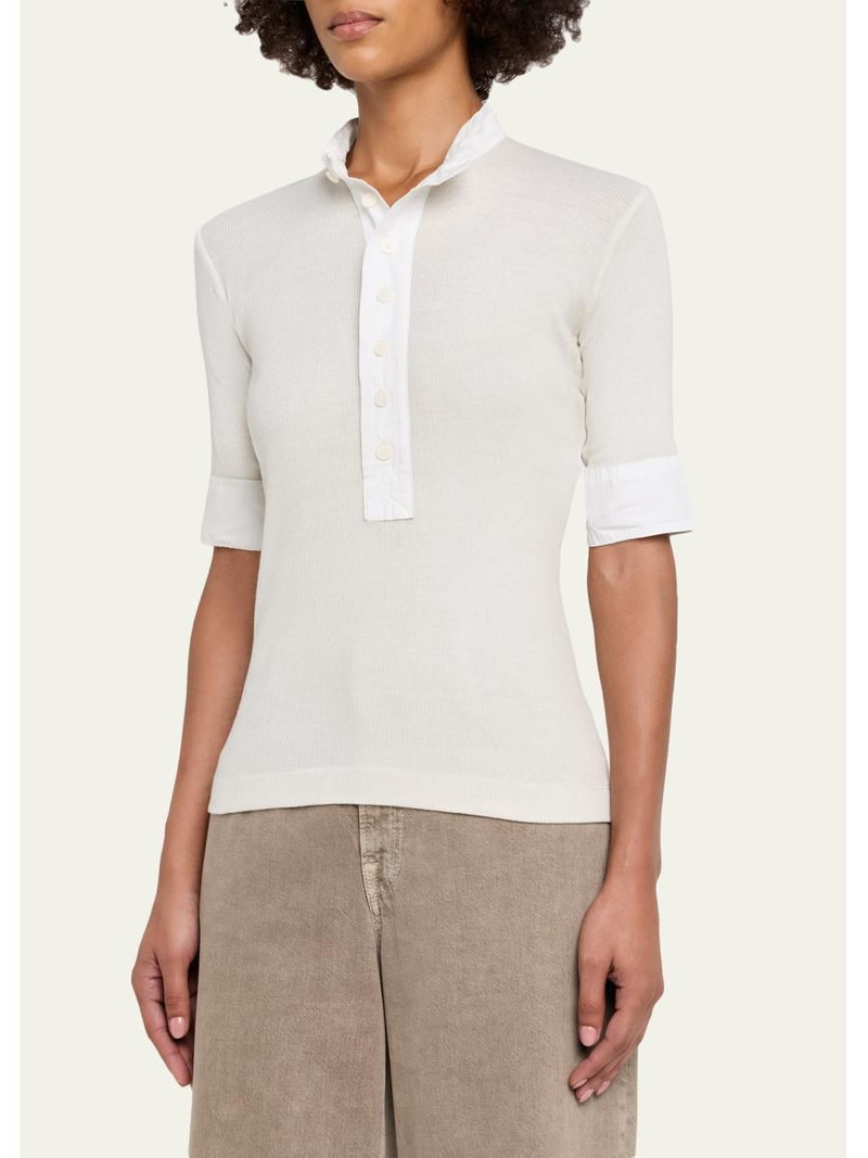 Maria Rib Henley Shirt 4
