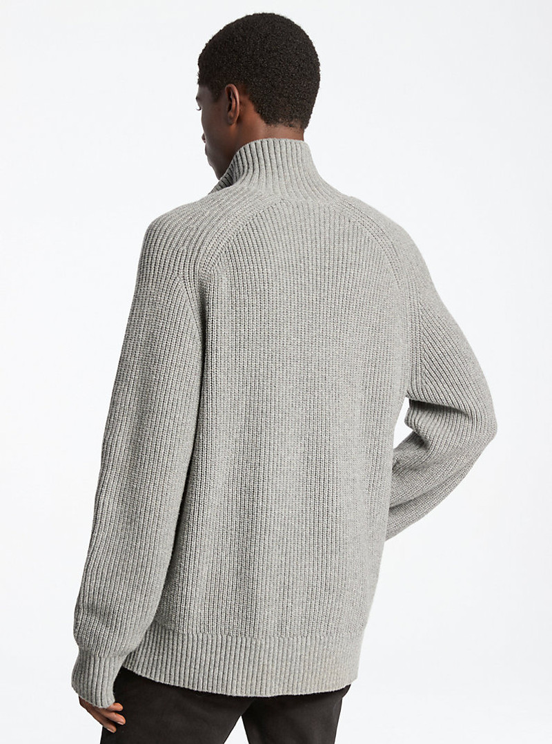 MICHAEL KORS Wool Blend Zip-Up Sweater outlook