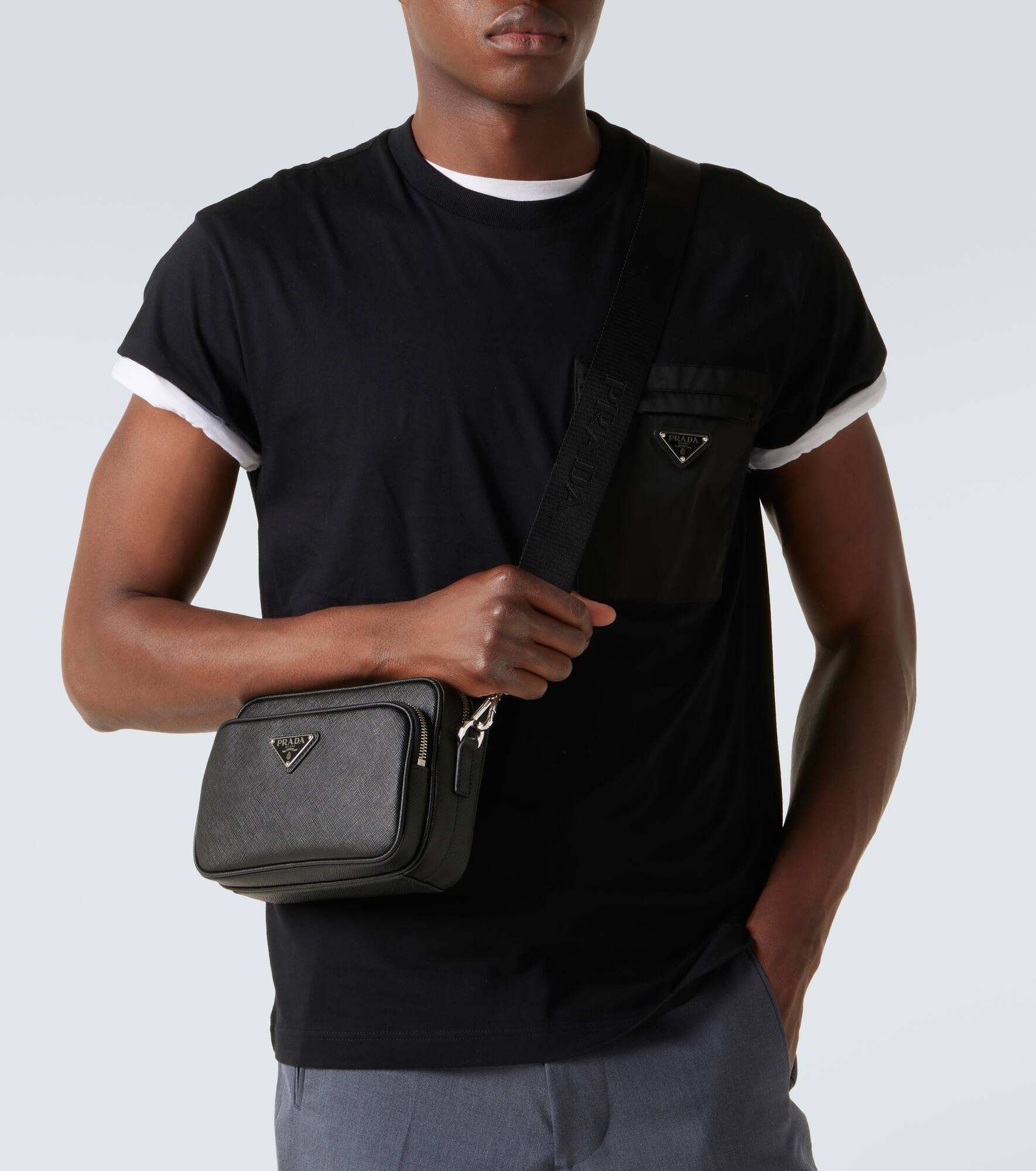 Saffiano leather shoulder bag - 2