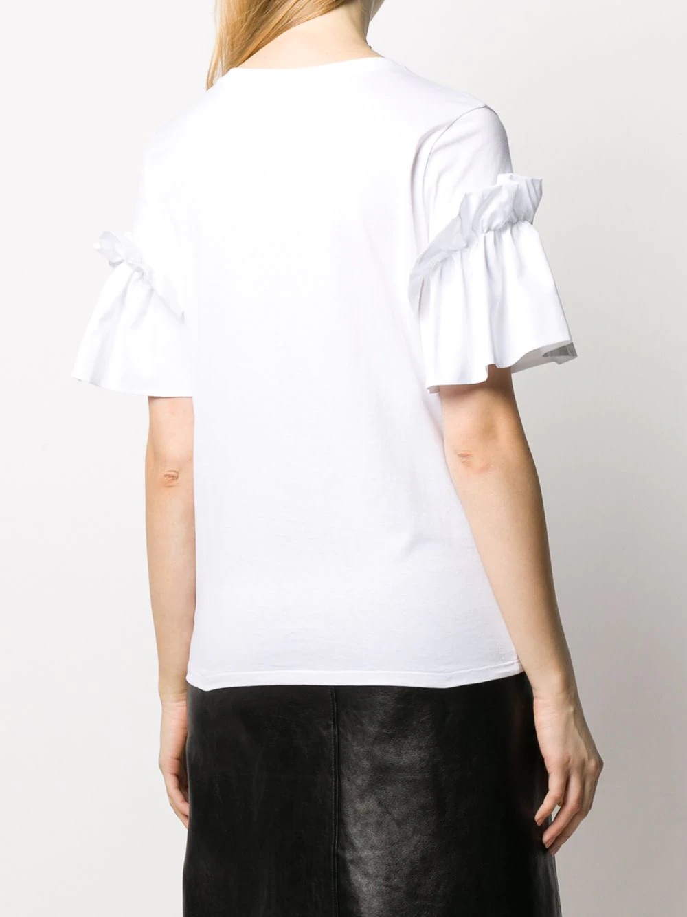 ruffle sleeve T-shirt - 4