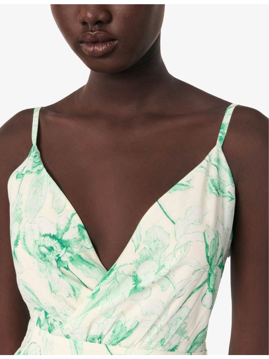 Graphic-Print V-Neck Woven Midi Dress - 5