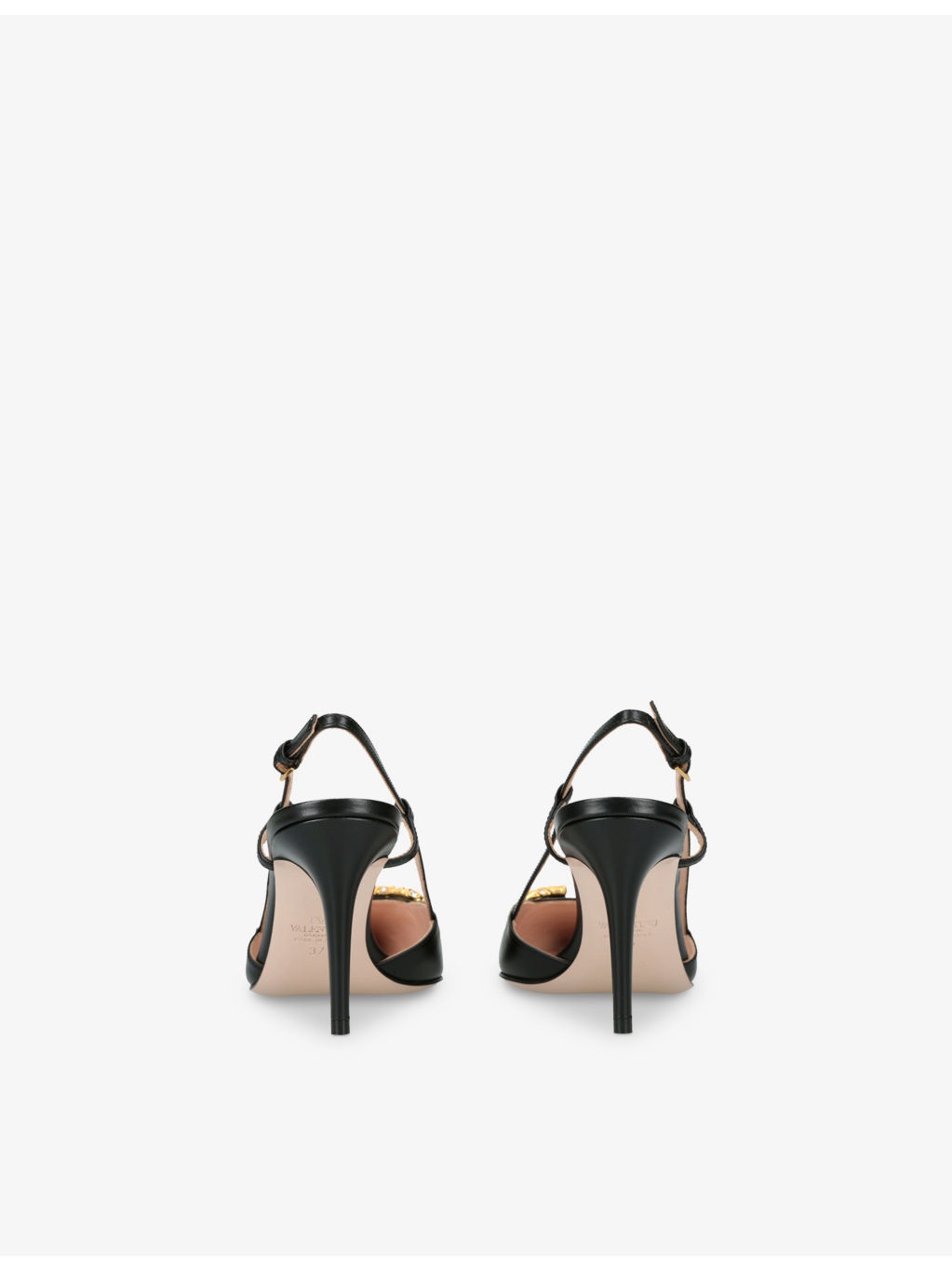 Vlogo 80 Crystal-Embellished Leather Slingback Courts - 4