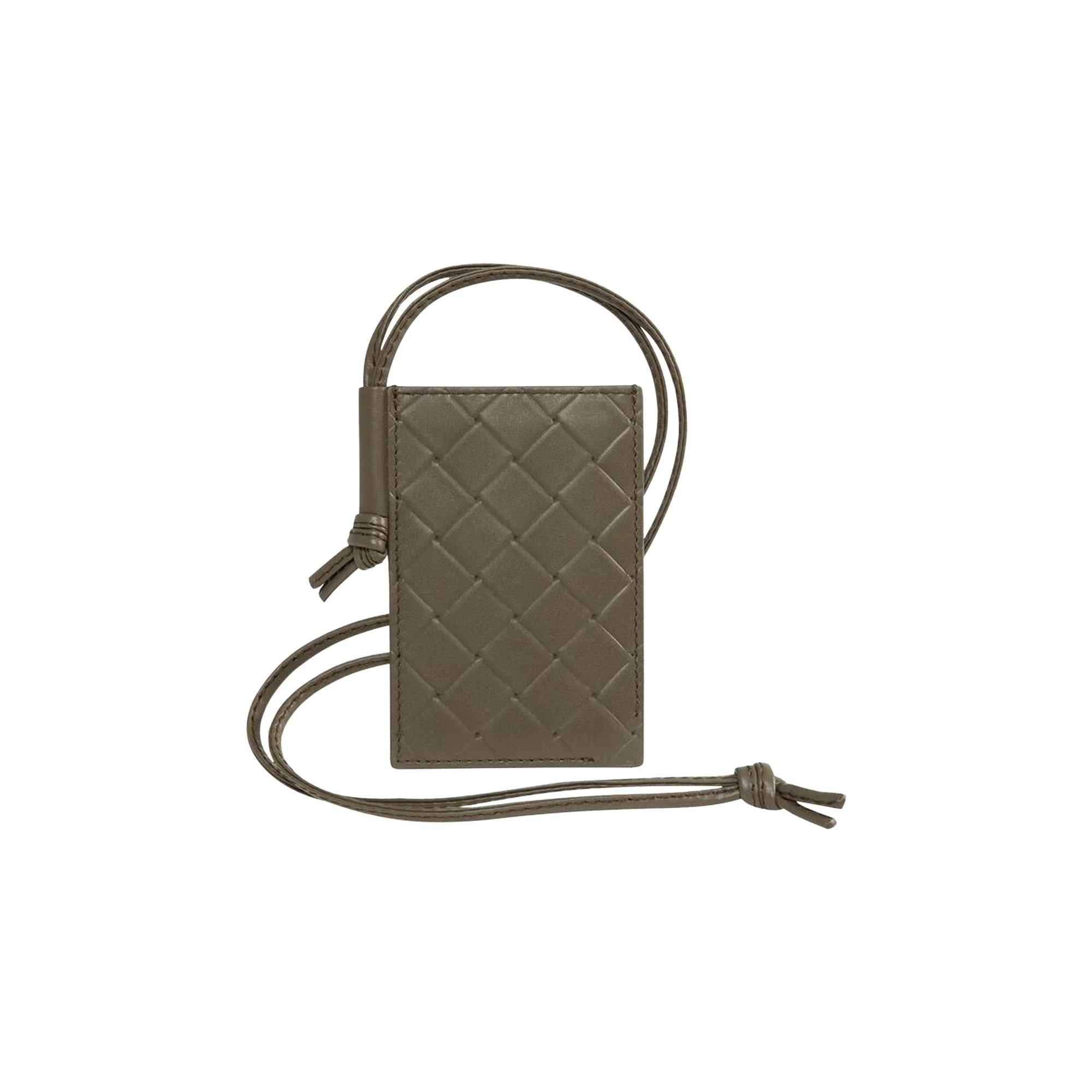 Bottega Veneta Intrecciato Stamp Badge Holder 'Cypress/Silver' - 1